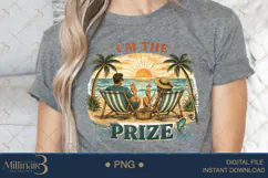 I’m The Prize PNG Funny Beach Couple Design | Summer Vacatio Product Image 4