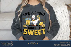 Life Is Short Make It Sweet PNG | Cute Summer Goose Clipart Product Image 3