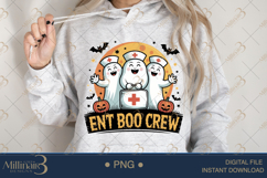 Spooky ENT Boo Crew PNG |Funny Nurse Sublimation Product Image 4