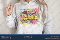 Healing in Wild Blooms PNG, Watercolor Floral Design, Soft B Product Image 4