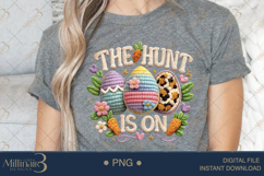 The Hunt Is On PNG, Crochet Easter Egg Hunt Sublimation Desi Product Image 4