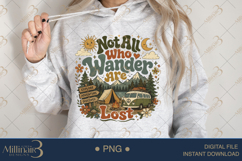 Not All Who Wander Are Lost PNG, Retro Camping Sublimation D Product Image 4