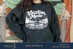 Vacation Mode Lake Edition SVG PNG, Matching Summer Vacation Product Image 4