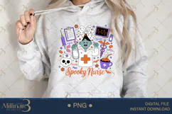 Spooky Nurse Halloween PNG |Funny Nurse Sublimation Product Image 4