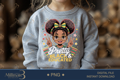 Pretty Black and Educated PNG, Black History Month Shirt Des Product Image 4