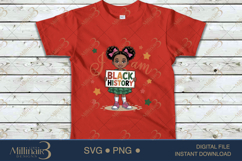Am Black History Girl PNG for Kids, Black History Month Shir Product Image 4