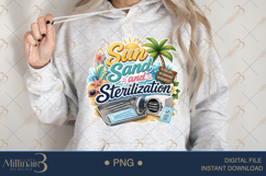Sun Sand and Sterilization PNG, Dental Assistant Summer Subl Product Image 4