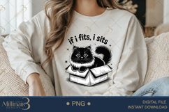 If I Fits, I Sits Cat PNG Sublimation ,Funny Cats Product Image 3