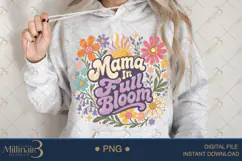 Mama In Full Bloom PNG, Watercolor Floral Motherhood Design Product Image 4