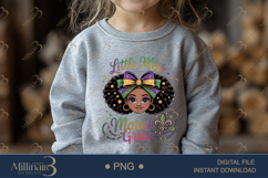 Little Miss Mardi Gras PNG, Cute Mardi Gras Girl Shirt Desig Product Image 4