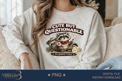 PNGCute But Questionable PNG, Funny Raccoon Sublimation Desi Product Image 4