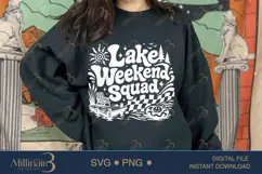 Lake Weekend Squad SVG PNG, Funny Lake Vacation Shirt Design Product Image 4