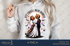 Just Married PNG| Halloween Couple Png Product Image 3