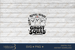 Renal Nurse Ghost Squad SVG PNG, Funny Halloween Renal Nurse Product Image 4