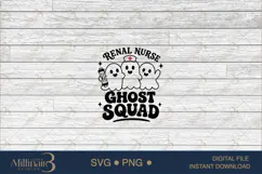 Renal Nurse Ghost Squad SVG PNG, Funny Halloween Renal Nurse Product Image 4
