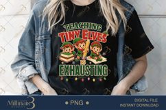 Teaching Tiny Elves Is Exhausting PNG, Funny Teacher Christm Product Image 4