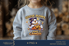 Goose Bumps and Candy PNG, Cute Halloween Goose PNG, Ghost G Product Image 4