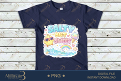 Salty But Sweet PNG Summer Beach Design, Cute Kids Shirt Gra Product Image 4