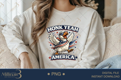 Honk Yeah America PNG, Funny Patriotic Goose Sublimation Des Product Image 3