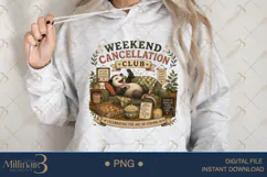 Weekend Cancellation Club PNG, Funny Possum Homebody Sublima Product Image 4