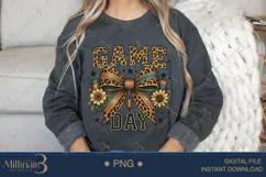 Game Day Football Coquette Bow PNG | Coquette Bow Sports Png Product Image 4