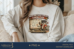 Making Bad Ideas Look Fun PNG, Funny Raccoon Digital Design, Product Image 4