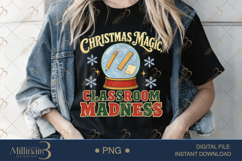 Christmas Magic Classroom Madness PNG, Funny Teacher Christm Product Image 4