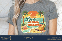 Love Under The Sun PNG Tropical Beach Love Quote Design | Su Product Image 4