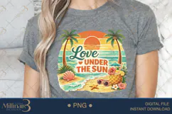 Love Under The Sun PNG Tropical Beach Love Quote Design | Su Product Image 4