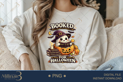 Booked for Halloween PNG, Cute Ghost Reading Spell Book Desi Product Image 4