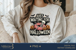 Just Waiting for Halloween Skeleton Halloween PNG Product Image 4