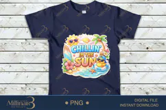 Chillin In The Sun PNG, Cute Kawaii Summer Beach Clipart wit Product Image 4