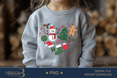 Cute Christmas Heart Clipart PNG | Holiday Doodle Illustrati Product Image 4