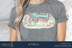Mermaid Vibes PNG, Crochet Mermaid Sublimation Design, Cute Product Image 4