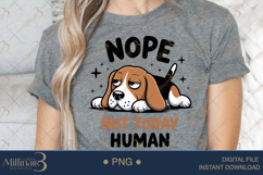 Nope Not Today Human PNG | Lazy Beagle Dog Clipart Product Image 4