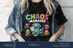 Back to School Professional Chaos Manager PNG, Funny Teacher Product Image 4