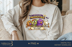 Managing Monsters One Lesson At A Time PNG, Funny Halloween Product Image 4