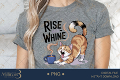 Rise and Whine PNG | Cute Coffee &amp; Cat Clipart | Orange Tabb Product Image 4