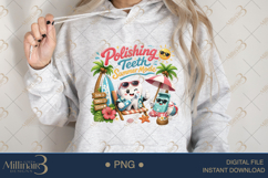 Polishing Teeth Summer Mode PNG, Cute Dental Assistant Summe Product Image 4
