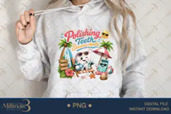 Polishing Teeth Summer Mode PNG, Cute Dental Assistant Summe Product Image 4