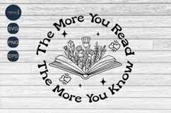 The More You Read The More You KnowPNG Sublimation|Book Love Product Image 4