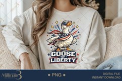 Goose of Liberty PNG, Funny Patriotic Goose Sublimation Desi Product Image 4
