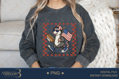 Funny Opossum 4th of July PNG Patriotic Animal Clipart Product Image 4