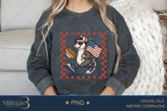 Funny Opossum 4th of July PNG Patriotic Animal Clipart Product Image 4