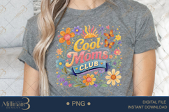 Cool Moms Club PNG, Retro Floral Mom Design, Trendy Groovy Product Image 5