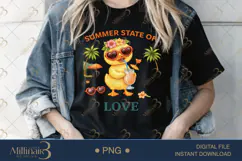 Summer State of Love PNG Cute Duck Tropical Clipart | Funny Product Image 2
