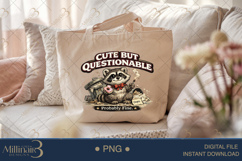 PNGCute But Questionable PNG, Funny Raccoon Sublimation Desi Product Image 5