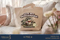 PNGCute But Questionable PNG, Funny Raccoon Sublimation Desi Product Image 5