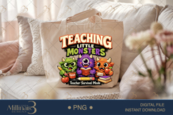 Teaching Little Monsters PNG Teacher Survival Mode Design, C Product Image 5