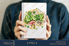 Lucky Day St Patricks Day PNG, Shamrock Clover Clipart, Cute Product Image 5